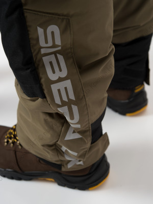 Костюм зимний Siberia LUX ткань Breathable цвет Хаки/Черный (Размер: 68-70, Рост: 182-188)