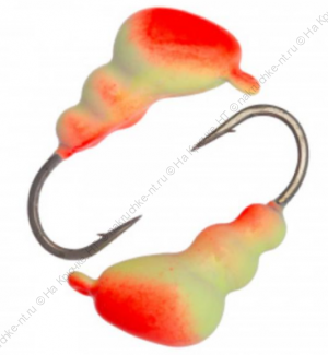 Мормышка вольфрамовая "Condor", Муравей с ушком d 3,0 мм, вес 0,3 гр, фосфор с красным