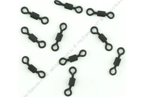 Вертлюг Namazu Pro ROLLING RIBBED SWIVEL, латунь, цв. Carbon, р. 7, test-14 кг (уп. 10 шт.)