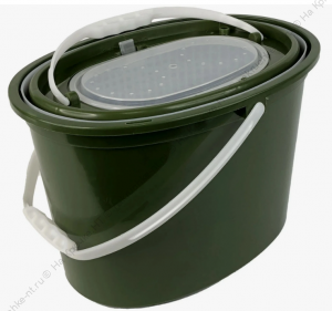 Кан для живца овальный, оливковый, 6 литров