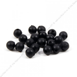 Бусина фидерная Namazu Soft Beads, PVC, d-6 мм, круглая, цв. черный (20 шт.)