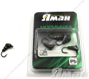 Мормышка "ЯМАН" муравей с ушком,цв.BN, d 5, вес 0,9 г