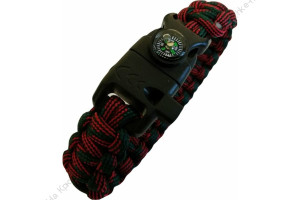 Браслет "СЛЕДОПЫТ" из паракорда со свистком, компасом и огнивом, 26х2 см/250/