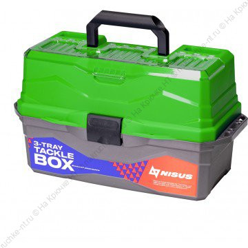 Ящик для снастей Tackle Box трехполочный NISUS зеленый 1