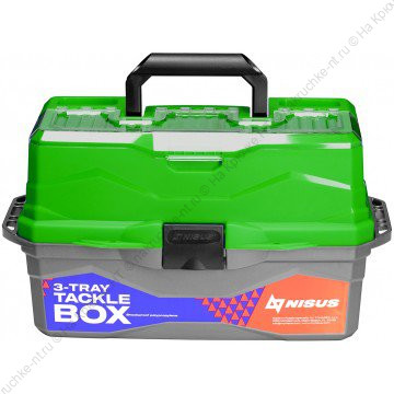 Ящик для снастей Tackle Box трехполочный NISUS зеленый 3