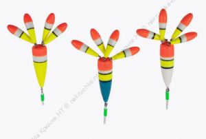 Поплавок зимний ЯМАН "Юла" одинарный, бальса, 2,0 г, цв. в ассорт. (уп. 5 шт.)