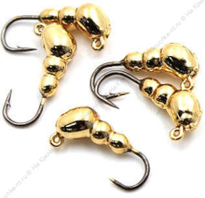 Мормышка "ЯМАН" муравей с ушком,цв.GOLD PLATED, d 4, вес 0,5 г
