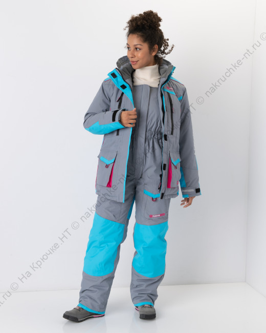 Костюм зимний Женский Siberia Lady ткань Breathable цвет Серый Голубой 2