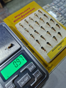 Мормышка вольф.точеная Капля Комби D-4,0мм/вес- 0,97гр черный/золото с пайеткой