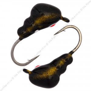 Мормышка вольфрамовая "Condor", Муравей с ушком d 3,0 мм, вес 0,3 гр, черная с красной точкой