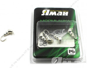 Мормышка "ЯМАН" муравей с ушком,цв.SILVER PLATED, d 5, вес 0,9 г