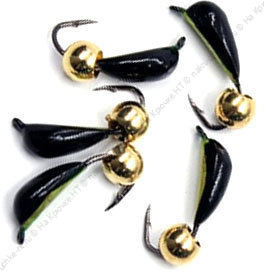 Мормышка вольф. безнасадочная "ЯМАН" Малек №3, d-3 мм, L-8 мм, вес 0,60 гр., латунный шар