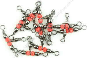 Вертлюг тройной Namazu TRIPPLE SWIVEL, латунь, цв. BN, р. 14 х 16, test-8 кг (уп.10 шт)/2000/1000/