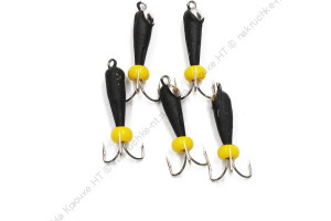 Мормышка вольф. безнасадочная "ЯМАН" Черт с петлей с коронкой из никеля (длинный), d-3 мм, вес 0,9 г