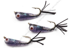 Мормышка ЯМАН "Малек пыздрик" с ушком, L-13 мм, вес 0,15 г, кр. Kumho №12, цв. черный