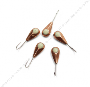 Мормышка паяная ЯМАН Уралка фосфор, вес 0,93 г, медь