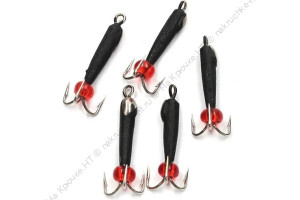 Мормышка вольф. безнасадочная "ЯМАН" Черт с петлей с коронкой из никеля (длинный), d-3 мм, вес 0,9 г