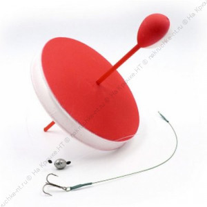 Кружок рыболовный оснащенный ЯМАН d-150 мм, груз оливка 4 г, леска L-10 м, d-0,5 мм, поводок 1х7-18