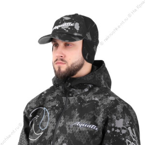Кепка утепленная Aquatic КА-23 (soft-shell, мембрана 10000/10000, цвет - CAMO BLACK, размер XL, фирм Кепка утепленная Aquatic КА-23 (soft-shell, мембрана 10000/10000, цвет - CAMO BLACK, размер XL, фирм