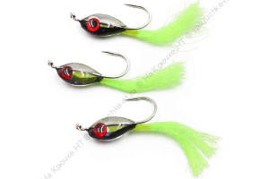 Мормышка ЯМАН "Подсадка малек" с ушком, L-11 мм, вес 0,16 г, кр. №10, цв. зеленый