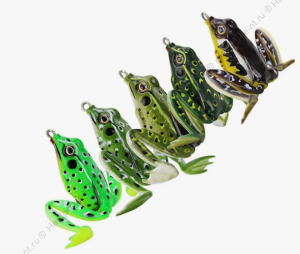 Набор силиконовых лягушек с лапками (5 штук в коробочке)