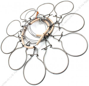 Кукан Namazu металл. трос 4 м, d-2 мм, 10 круг. карабинов (уп. пакет)