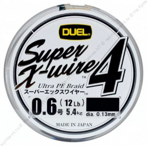 Шнур Duel PE Super X-Wire 4 150m Silver #0.6
