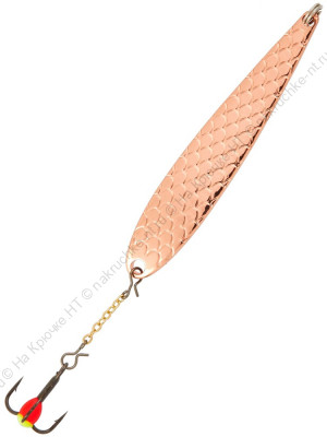 Блесна вертикал. зим. Lucky John DIAMOND BLADE с цеп. и тр. 41мм C блистер