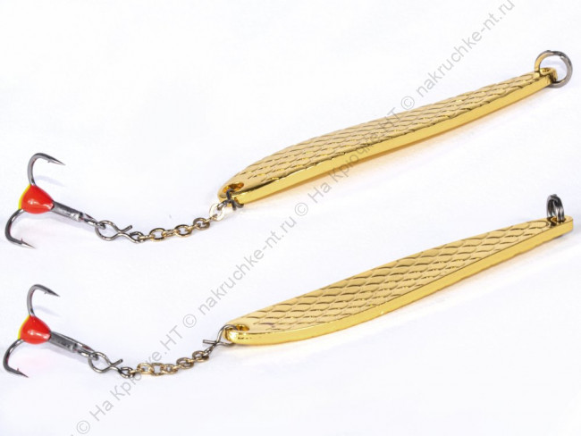 Блесна вертикал. зим. Lucky John DIAMOND BLADE с цеп. и тр. 41мм G блистер 3