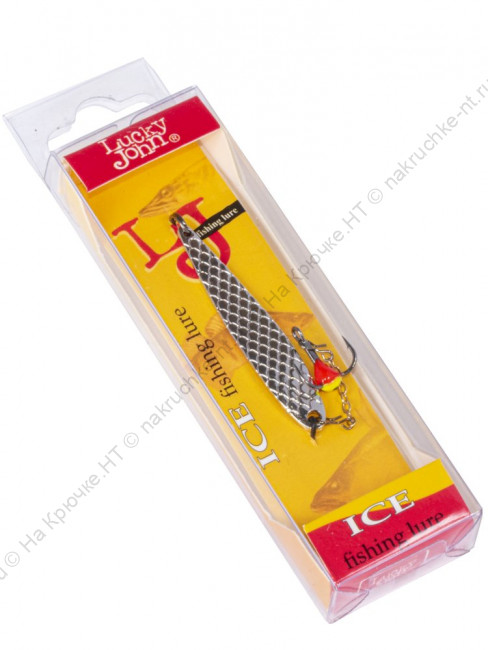 Блесна вертикал. зим. Lucky John DIAMOND BLADE с цеп. и тр. 41мм C блистер 4