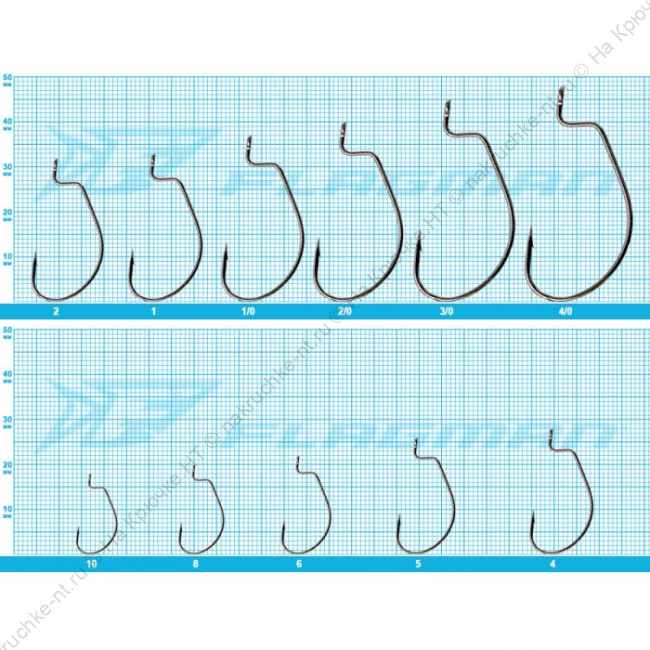 AZURA Крючок Finesse Offset Hook №01 6шт 2 AZURA Крючок Finesse Offset Hook №01 6шт 2