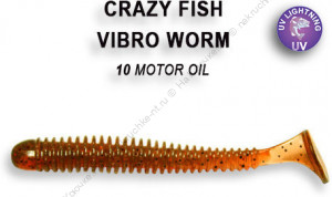 Vibro worm 2" 3-50-10-6 Силиконовые приманки Crazy Fish