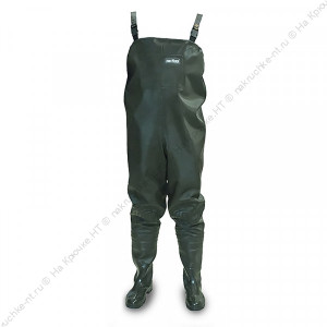 Полукомбинезон рыбацкий СЛЕДОПЫТ ПВХ+нейлон, р. 42, цв. олива