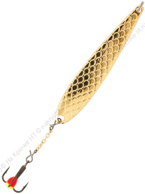 Блесна вертикал. зим. Lucky John DIAMOND BLADE с цеп. и тр. 51мм G блистер