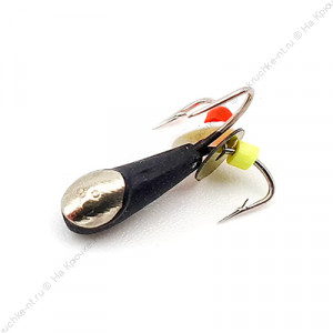 Мормышка вольфрамовая Чертик с вертикальным отв. коронка d-2,0 0,3гр