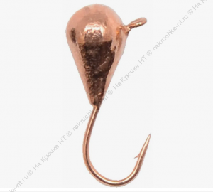Мормышка вольф Капля с ушком d2.5 медь PUCAPL025CU (1шт)
