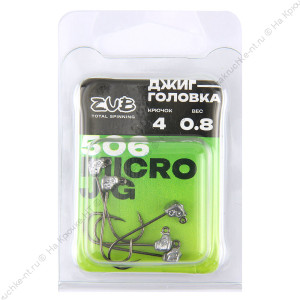 Джиг головка ZUB Micro Jig 506 (крючок 4) 0.8г. (упак. 5 шт) Джиг головка ZUB Micro Jig 506 (крючок 4) 0.8г. (упак. 5 шт)