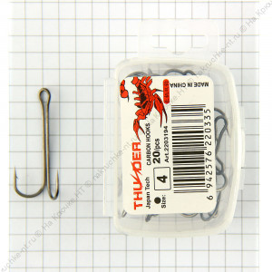 Двойник удлиненный THUNDER CARBON HOOKS (1шт) №4