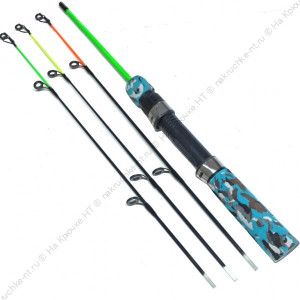 Удочка зим д/блесн Sokudo Feeder 3хлыста 75см, неопрен кмф