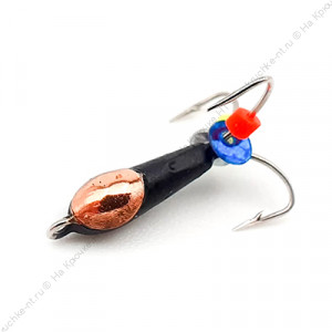 Мормышка вольфрамовая Чертик - 4 крючка с коронкой d-2,0 0,3гр цв. медь