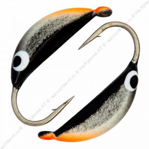 Мормышка вольфрамовая "Condor", супербанан, размер L, вес 0,6 гр, цвет малек бело-оранжевый+черный /