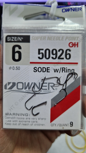 Крючок OWNER SODE w/Ring #50926 №6