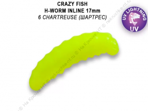 MF H-Worm inline 0.7" 60 шт (6*10) 62-17-6-7-EF плавающие Силиконовые приманки