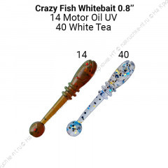 Whitebait 0.8" 16-20-14/40-6 Силиконовые приманки Crazy Fish