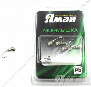 Мормышка "ЯМАН" муравей с отв.,цв.NL с фосф. пяткой, d 4, вес 0,6 г