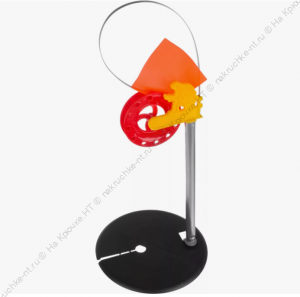 Набор жерлиц оснащенных Рыбачок на металлической стойк (D основания 18см, H-26 см, D катушки 9