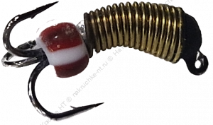 Мормышка Черт-Банан с намоткой d-2,5/l-7mm/0.42g