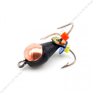 Мормышка вольфрамовая Чертик с коронкой "Короткий" d-3,0 0,6гр цв. медь