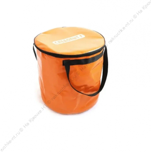 Ведро с крышкой "СЛЕДОПЫТ" для рыбы, ПВХ, 49х49х40 см, цв. оранжевый/10/