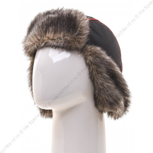 Шапка ушанка зимняя Siberia ткань Breathable цвет Серый Черный мех Волк (Размер 56-58)2 Шапка ушанка зимняя Siberia ткань Breathable цвет Серый Черный мех Волк (Размер 56-58)2